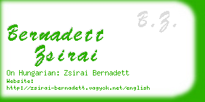 bernadett zsirai business card